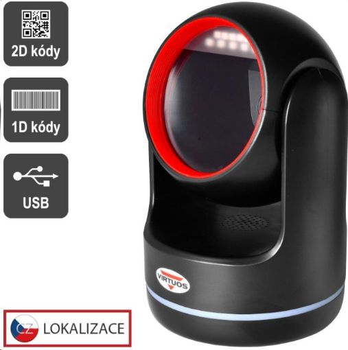 Obrázek Virtuos CCD 2D čtečka Virtuos HT-861A, stacionární, USB, černá