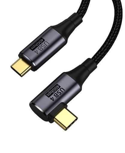 Obrázek PREMIUMCORD Kabel USB4™ Gen 3x2 40Gbps 8K@60Hz 240W Thunderbolt 3 kabel 1,2m