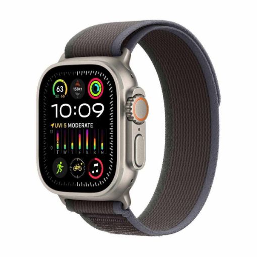 Obrázek APPLE Watch Ultra 2 GPS + Cellular, 49mm Titanium Case with Blue/Black Trail Loop - S/M