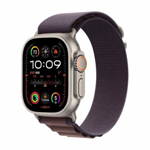 Obrázek APPLE Watch Ultra 2 GPS + Cellular, 49mm Titanium Case with Indigo Alpine Loop - Medium