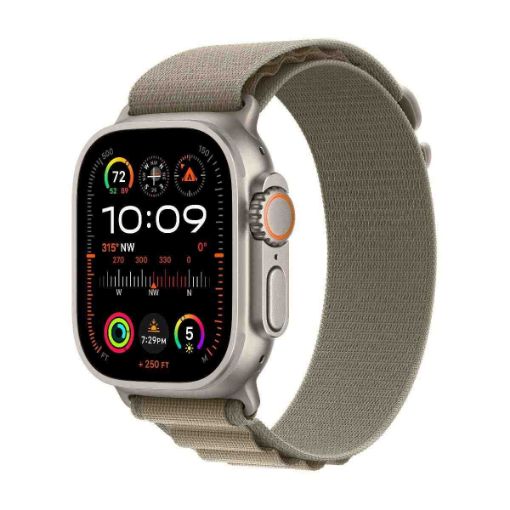 Obrázek APPLE Watch Ultra 2 GPS + Cellular, 49mm Titanium Case with Olive Alpine Loop - Large