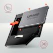 Obrázek AXAGON RSS-CD09 rámeček pro 2.5" SSD/HDD do DVD slotu, 9.5 mm, LED, hliník