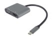 Obrázek PremiumCord MST adaptér USB-C na HDMI + VGA, rozlišení 4K a FULL HD 1080p