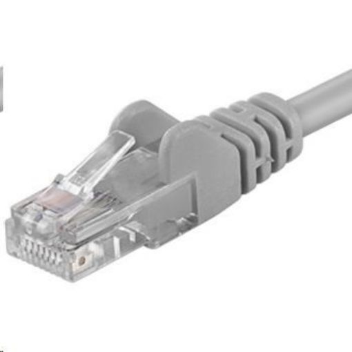 Obrázek PREMIUMCORD Patch kabel UTP RJ45-RJ45 CAT5e 0.1m šedá