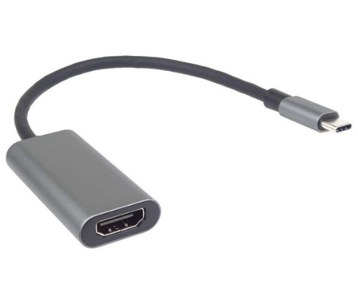 Obrázek PremiumCord Převodník USB-C na HDMI, rozlišení 4K a FULL HD 1080p, kovové pouzdro