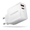 Obrázek AXAGON ACU-PQ22W, PD & QC nabíječka do sítě 22W, 2x port (USB-A + USB-C), PD3.0/QC3.0/AFC/FCP/Apple, bílá