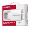 Obrázek AXAGON ACU-PQ22W, PD & QC nabíječka do sítě 22W, 2x port (USB-A + USB-C), PD3.0/QC3.0/AFC/FCP/Apple, bílá