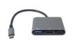 Obrázek PremiumCord Adaptér USB-C na HDMI + USB3.0 + PD, rozlišení 4K a FULL HD 1080p