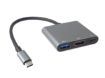 Obrázek PremiumCord Adaptér USB-C na HDMI + USB3.0 + PD, rozlišení 4K a FULL HD 1080p