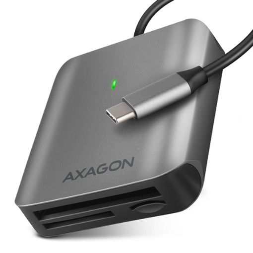 Obrázek AXAGON CRE-S3C, USB-C 3.2 Gen 1 - SUPERSPEED čtečka karet, 3-slot & lun SD/microSD/CF, podpora UHS-II