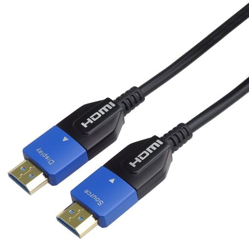 Obrázek PREMIUMCORD Ultra High Speed HDMI 2.1 optický kabel 8K@60Hz 4K@120Hz 5m zlacený