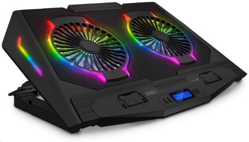 Obrázek CONNECT IT NEO RGB chladicí podložka pod notebook, černá