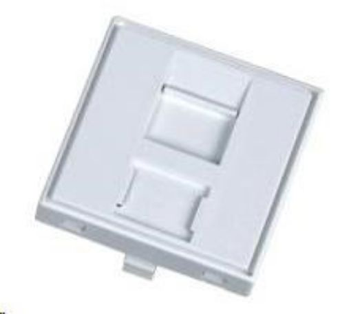 Obrázek Modul neosazený 1x RJ45, 45x45 mm s prachovkou