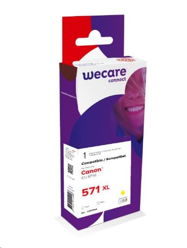 Obrázek WECARE ARMOR cartridge pro Canon Pixma MG5750, 6832, 7750 (CLi571XLY), žlutá/yellow, 11ml, 870str