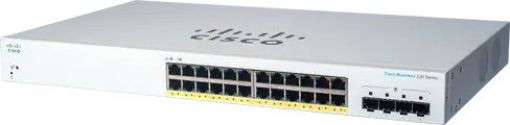 Obrázek Cisco switch CBS220-24P-4G (24xGbE,4xSFP,24xPoE+,195W) - REFRESH