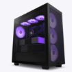 Obrázek NZXT skříň H7 Flow RGB edition / ATX / 3x 140 mm fan / USB-C / 2x USB / prosklená bočnice / mesh panel / RGB / černá