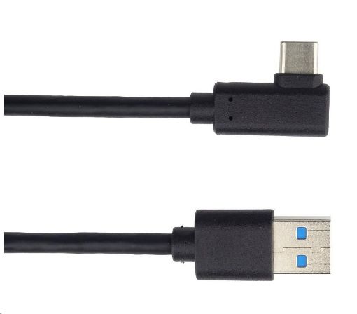 Obrázek PREMIUMCORD Kabel USB typ C/M zahnutý konektor 90° - USB 3.0 A/M, 50cm