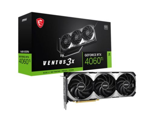 Obrázek MSI VGA NVIDIA GeForce RTX 4060 Ti VENTUS 3X 16G OC, 16G GDDR6, 3xDP, 1xHDMI