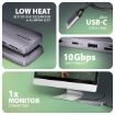 Obrázek AXAGON HMC-6GM2, USB 10Gbps hub, USB-A, USB-C, HDMI, M.2 slot, SD/MicroSD, PD 100W, kabel USB-C 20cm