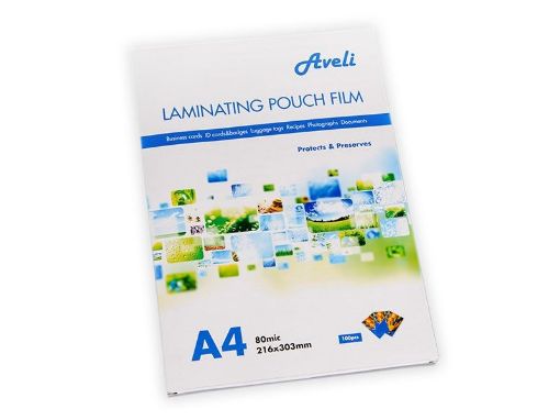 Obrázek Laminovací fólie AVELI A4/160mic (2x80), lesklé