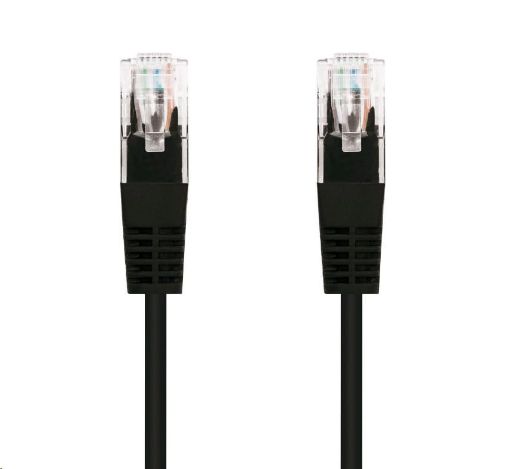 Obrázek C-TECH kabel patchcord Cat5e, UTP, černý, 5m