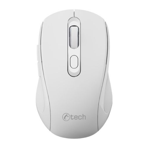 Obrázek C-TECH myš Dual mode, bezdrátová, 1600DPI, 6 tlačítek, bílá, USB nano receiver