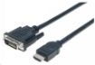 Obrázek MANHATTAN kabel HDMI Male to DVI-D 24+1 Male, Dual Link, Black, 3m