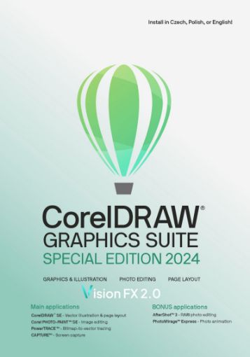 Obrázek CorelDRAW Graphics Suite Special Edition 2024 CZ/PL ESD + Vision FX 2.0