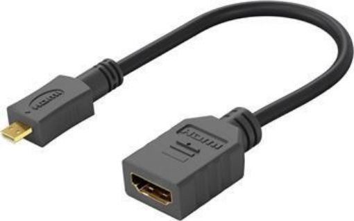 Obrázek PremiumCord Flexi adaptér HDMI Typ A samice - micro HDMI Typ D samec pro ohebné zapojení