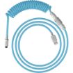 Obrázek HyperX USB-C Coiled Cable Light Blue-White - Příslušenství ke klávesnici