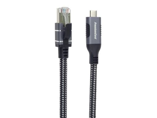 Obrázek PremiumCord Ethernetový kabel USB-C na LAN RJ45 10/100/1000, 2m