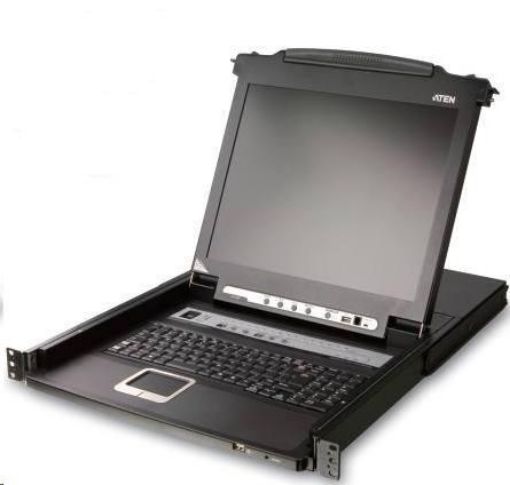 Obrázek ATEN 16-Port KVM PS/2+USB, OSD, rack, 17" Slideaway LCD