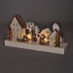 Obrázek Solight LED vánoční vesnička, 34x17cm, dřevo, 4 LED, 2x AA