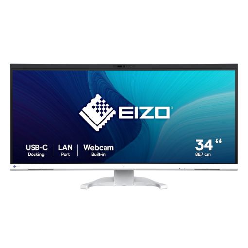 Obrázek EIZO MT 34" EV3450XC-WT FlexScan, IPS, 3840x1440, 300nit, 1000:1, 5ms, USB-C, DisplayPort, USB, HDMI, Repro, Bílý