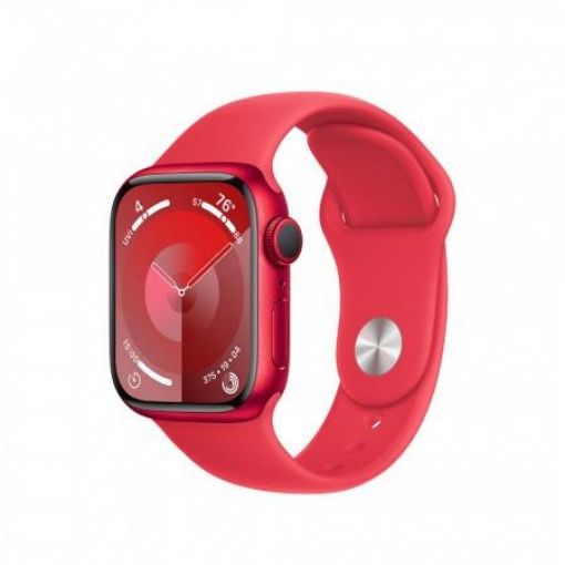 Obrázek APPLE Watch Series 9 GPS 41mm RED Aluminium Case with RED Sport Band - M/L