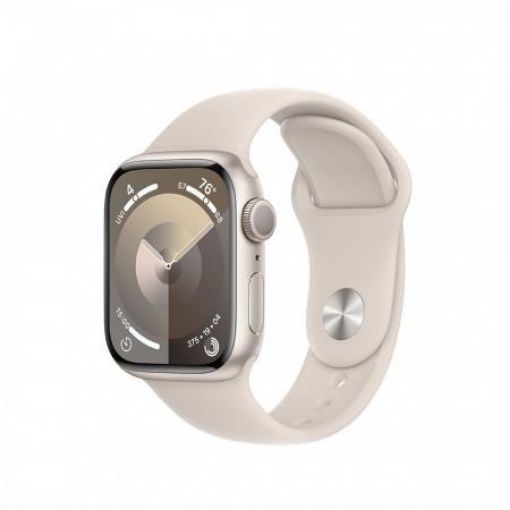 Obrázek APPLE Watch Series 9 GPS 41mm Starlight Aluminium Case with Starlight Sport Band - M/L