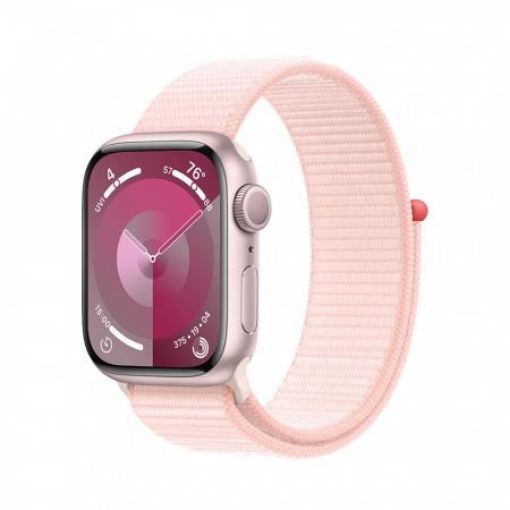 Obrázek APPLE Watch Series 9 GPS 45mm Pink Aluminium Case with Light Pink Sport Loop