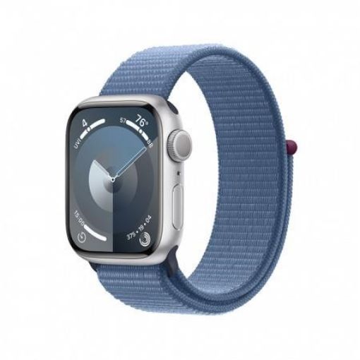 Obrázek APPLE Watch Series 9 GPS 45mm Silver Aluminium Case with Winter Blue Sport Loop