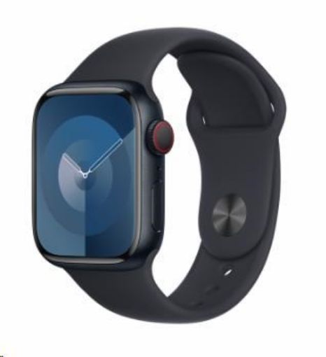 Obrázek APPLE Watch Series 9 GPS + Cellular 41mm Midnight Aluminium Case with Midnight Sport Band - M/L