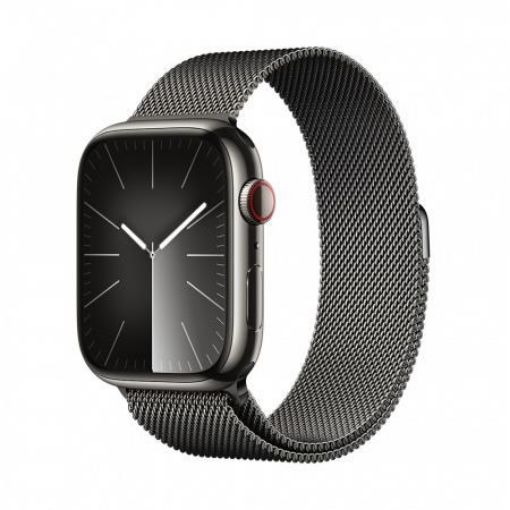 Obrázek APPLE Watch Series 9 GPS + Cellular 45mm Graphite Stainless Steel Case with Graphite Milanese Loop