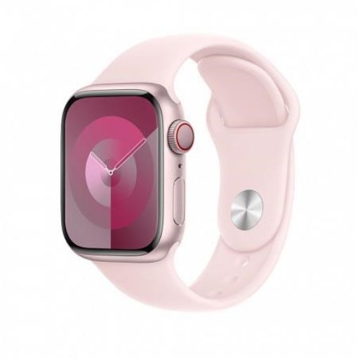 Obrázek APPLE Watch Series 9 GPS + Cellular 45mm Pink Aluminium Case with Light Pink Sport Band - M/L