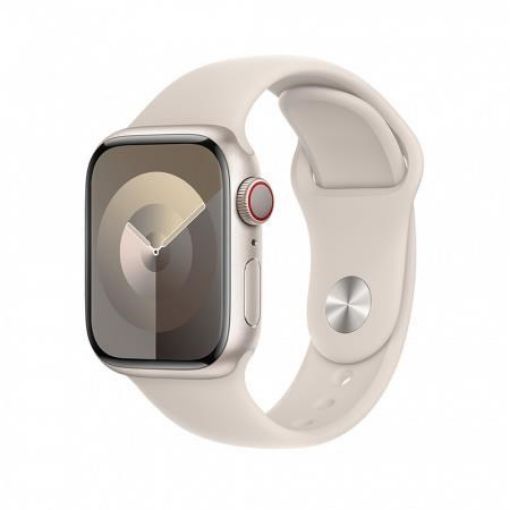 Obrázek APPLE Watch Series 9 GPS + Cellular 45mm Starlight Aluminium Case with Starlight Sport Band - M/L