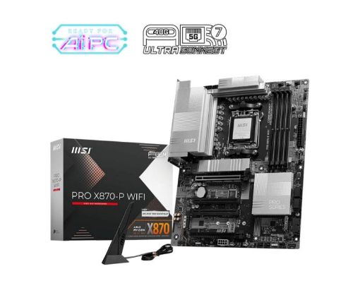 Obrázek MSI MB Sc AM5 PRO X870-P WIFI, AMD X870, 4xDDR5, 1xHDMI, 1xThunderbolt, WI-FI