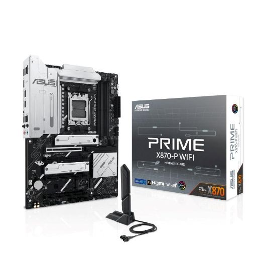 Obrázek ASUS MB Sc AM5 PRIME X870-P WIFI, AMD X870, 4xDDR5, 1xHDMI, 2xThunderbolt, WiFi