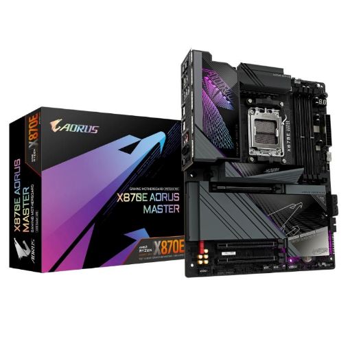 Obrázek GIGABYTE MB Sc AM5 X870E AORUS MASTER, AMD X870, 4xDDR5, 2xHDMI, 2xThunderbolt, WiFi