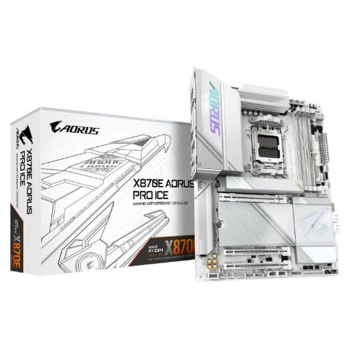 Obrázek GIGABYTE MB Sc AM5 X870E AORUS PRO ICE, AMD X870, 4xDDR5, 2xHDMI, 2xThunderbolt, WiFi