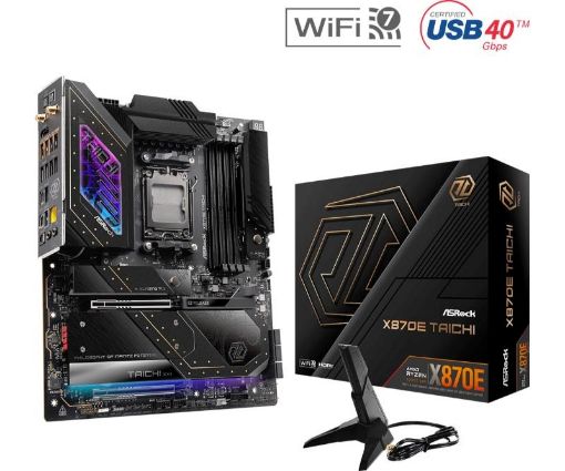 Obrázek ASRock MB Sc AM5 X870E TAICHI, AMD X870, 4xDDR5, 1xHDMI, 2xThunderbolt, WI-FI