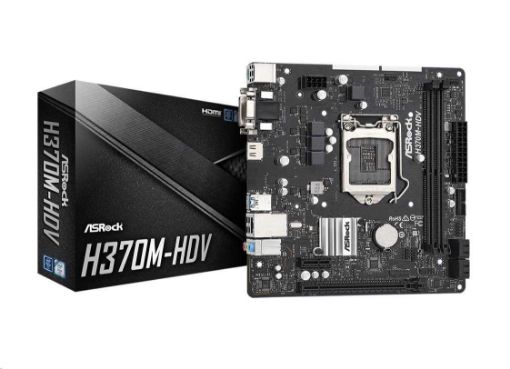 Obrázek ASRock MB Sc LGA1151 H370M-HDV, Intel H370, 2xDDR4, 1xHDMI, 1xDVI, 1xVGA, mATX