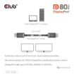 Obrázek Club3D Kabel DisplayPort 2.1 na DisplayPort 2.1, DP80, 4K120Hz/10K60Hz (M/M), 1.6m, černá