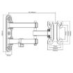 Obrázek Kloubový výsuvný držák na monitory a Tv Fiber Mounts M7C4